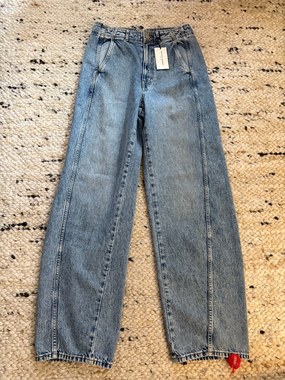 Apiece Apart MERIDIAN JEAN High Waisted Slouched Leg Blue Jeans size 29